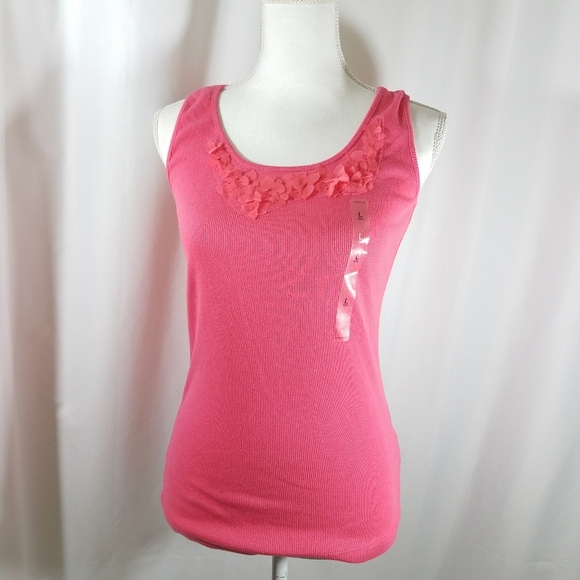 Tommy Hilfiger Floral Ribbed Tank L New - Picture 3 of 14